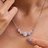 Immergrün | 925 Sterling Silber | Glühwürmchen-Glas-Halskette mit Unendlichkeitsverschluss